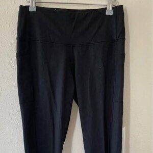 Victoria's Secret Black Knockout Tights Leggings Cutout Leg Medium Long